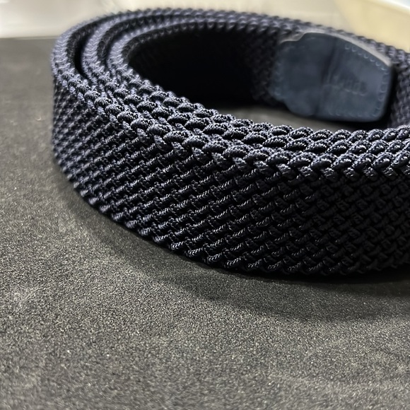 Men’s Leather/Suede Navy Blue Pepi Bertini Belt - Picture 3 of 6